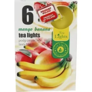 Tea Lights Svíčky Mango Banan 6ks X 15ks