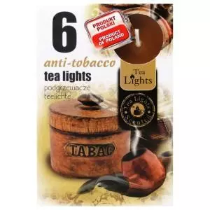 Tea Lights Svíčky Anti Tobacco 6ks X 15ks