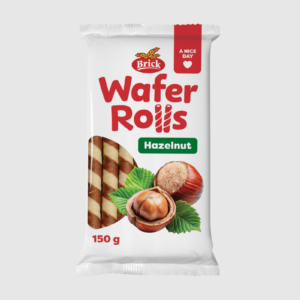 Brick wafer rolls, hazelnut – 150 g - han 1/7/2027