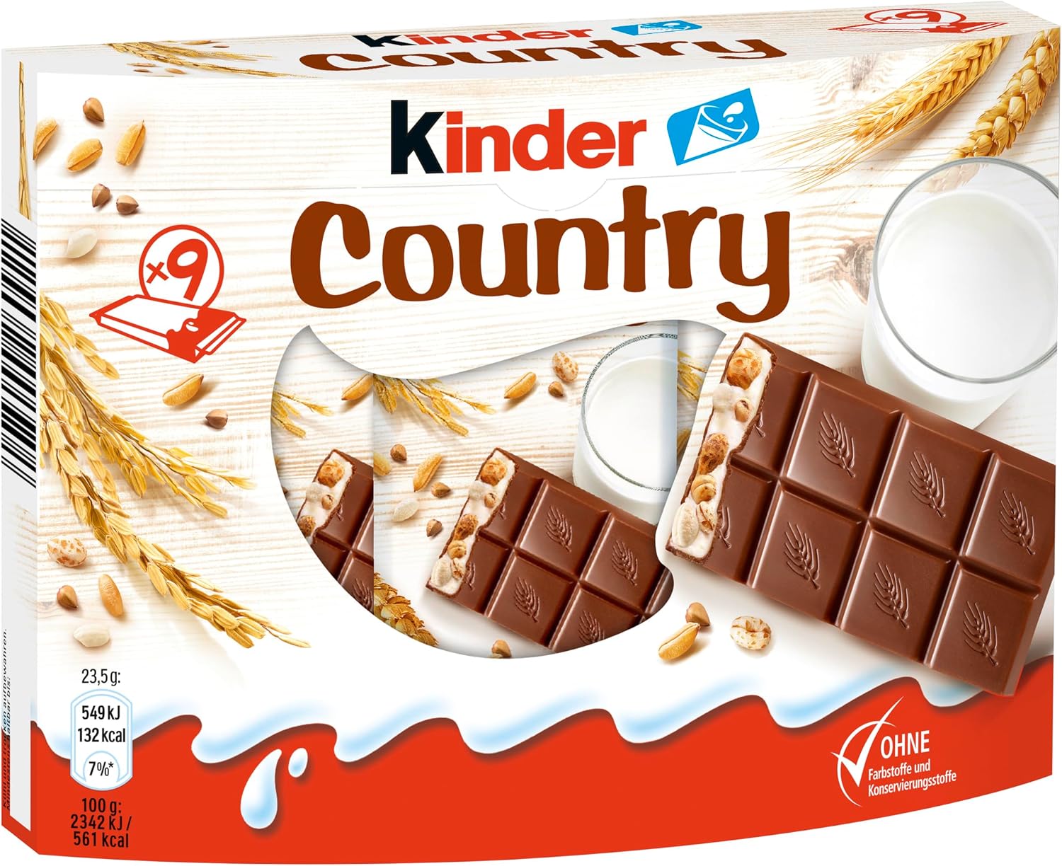 Kinder Country Milk Chocolat ( 9ks ) -han 23/4/2027