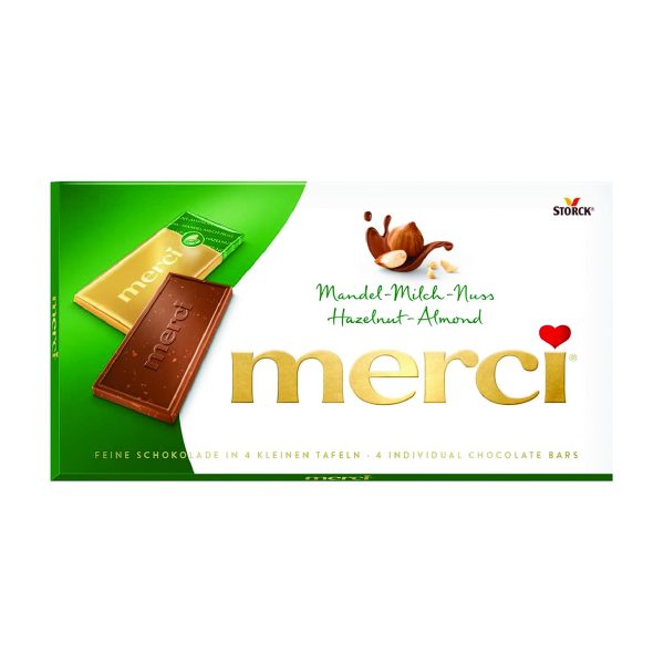 Merci Mandel milch nuss Hazelnut Almond 100g -han 1/5/2027