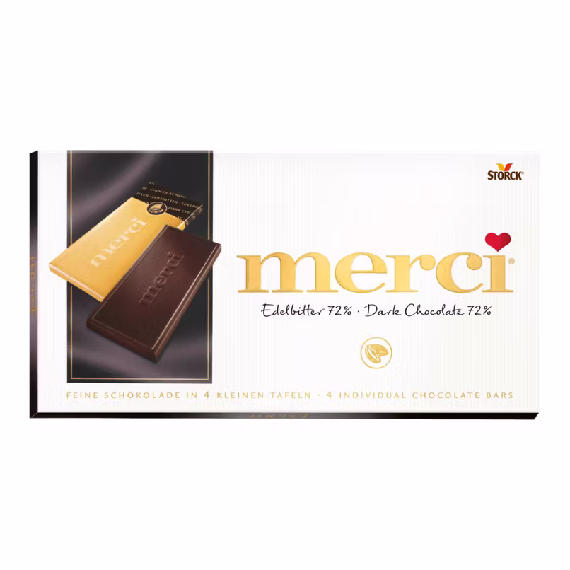 Merci edelbitter 72% + dark chocolate 72% 100g - han 9/2027