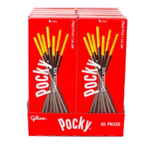 Glico Pocky Cream Coated Biscuit Sticks Chocolate 47g  - 10 Pack -han 15/7/2027