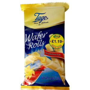 Tago Wafer Rolls Vanilla 150g -han 22/2/2027